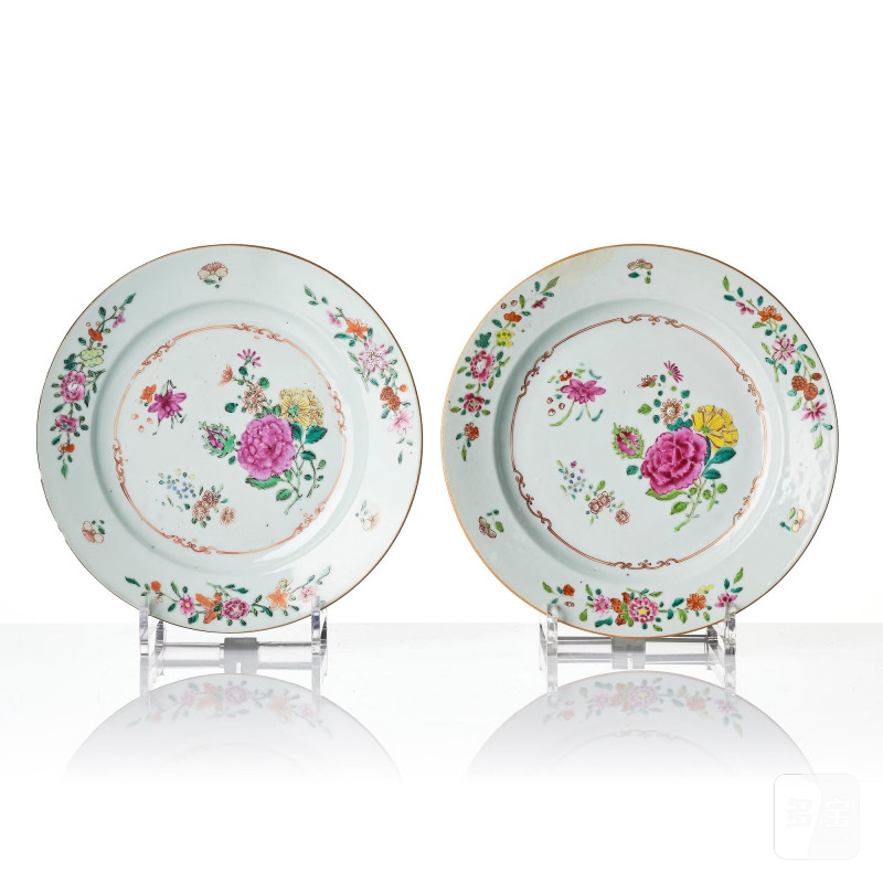 A set of 12 famille rose dishes, - 图12